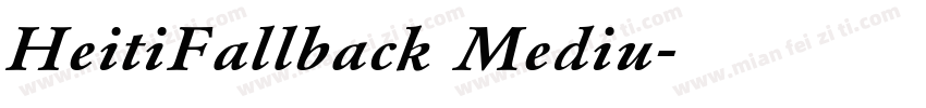 HeitiFallback Mediu字体转换